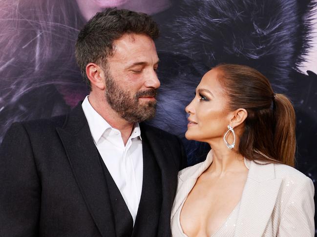 (FILES) US actress/singer Jennifer Lopez and US actor Ben Affleck arrive for the premiere of "The Mother" at the Westwood Regency Village Theater in Los Angeles, California, on May 10, 2023. Jennifer Lopez said on May 31, 2024 that she was cancelling her summer tour to spend more time with her family as rumors circulate over a split with actor-husband Ben Affleck. (Photo by Michael Tran / AFP)