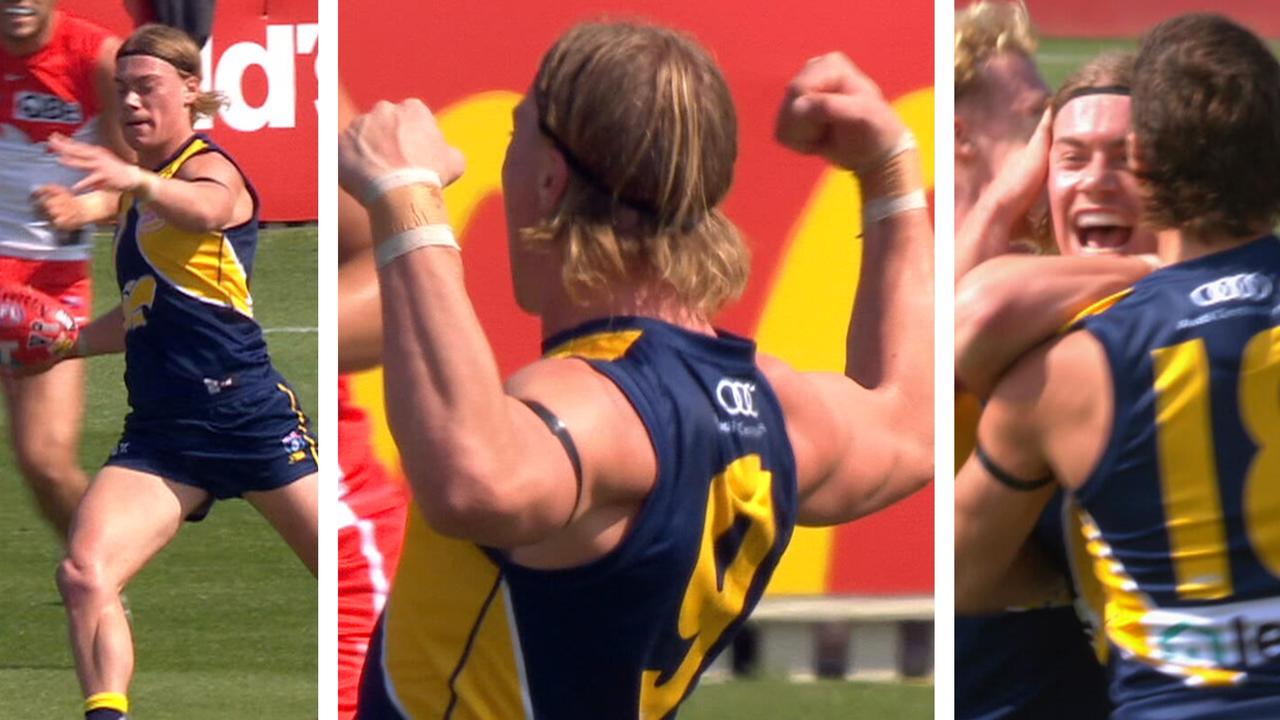 AFL news 2024: Harley Reid first goal video in West Coast Eagles vs Sydney  Swans Gather Round clash