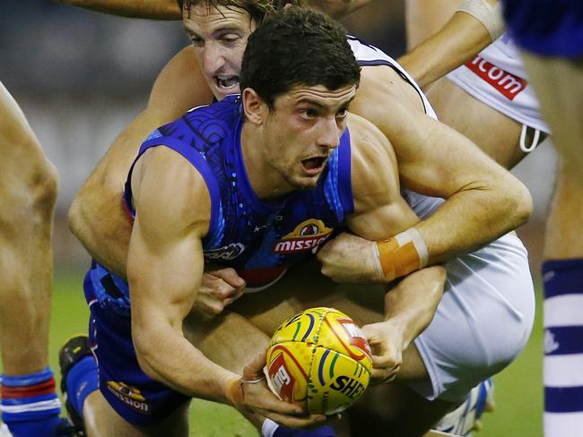 Tom Liberatore needs more support from his Bulldog teammates. Picture: Michael Klein