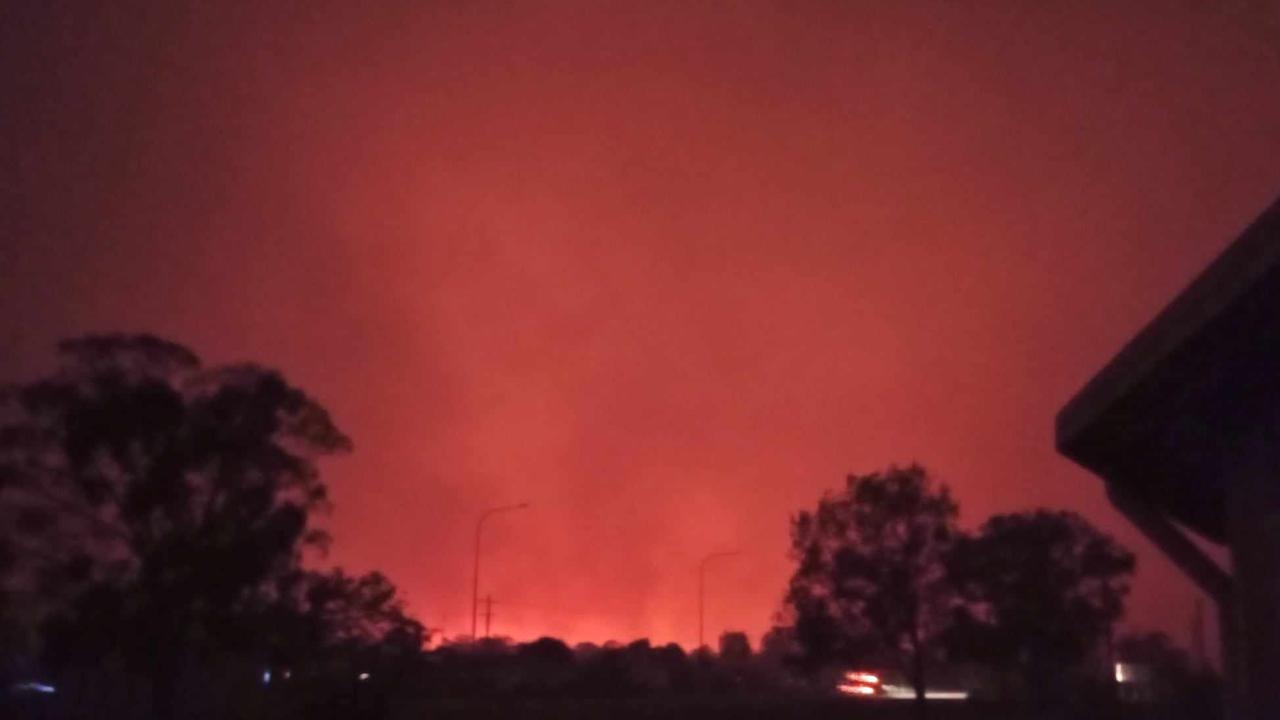 Heather and John Grasso captured these photos for fire and smoke overtaking Wallangarra on Tuesday, October 31, 2023.