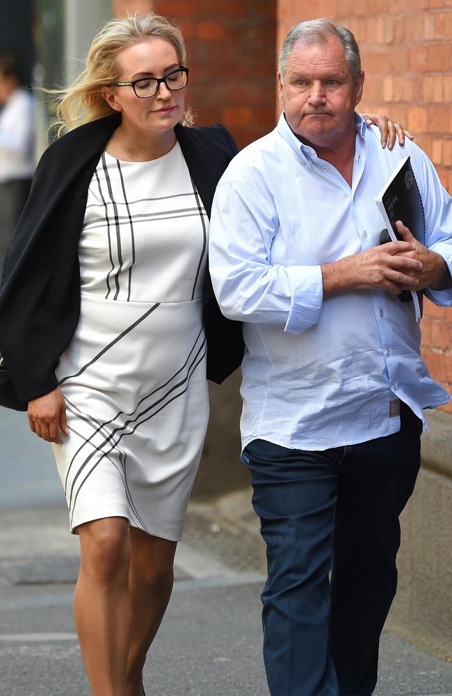 Emma Page-Campbell with her husband Robert Doyle. Picture: Nicole Garmston