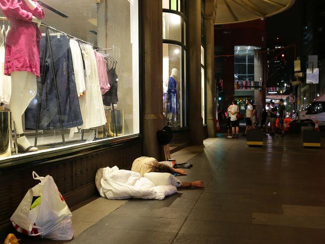 Homelessness has grown in Sydney alongside increased cost of living. Picture: Bill Hearne