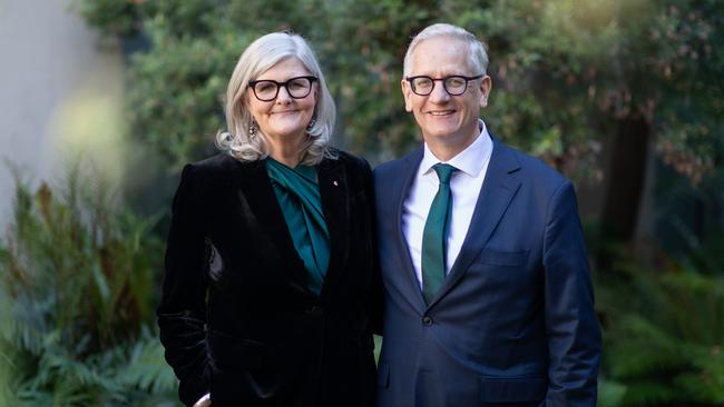 Governor-General Sam Mostyn with husband Simeon Beckett.