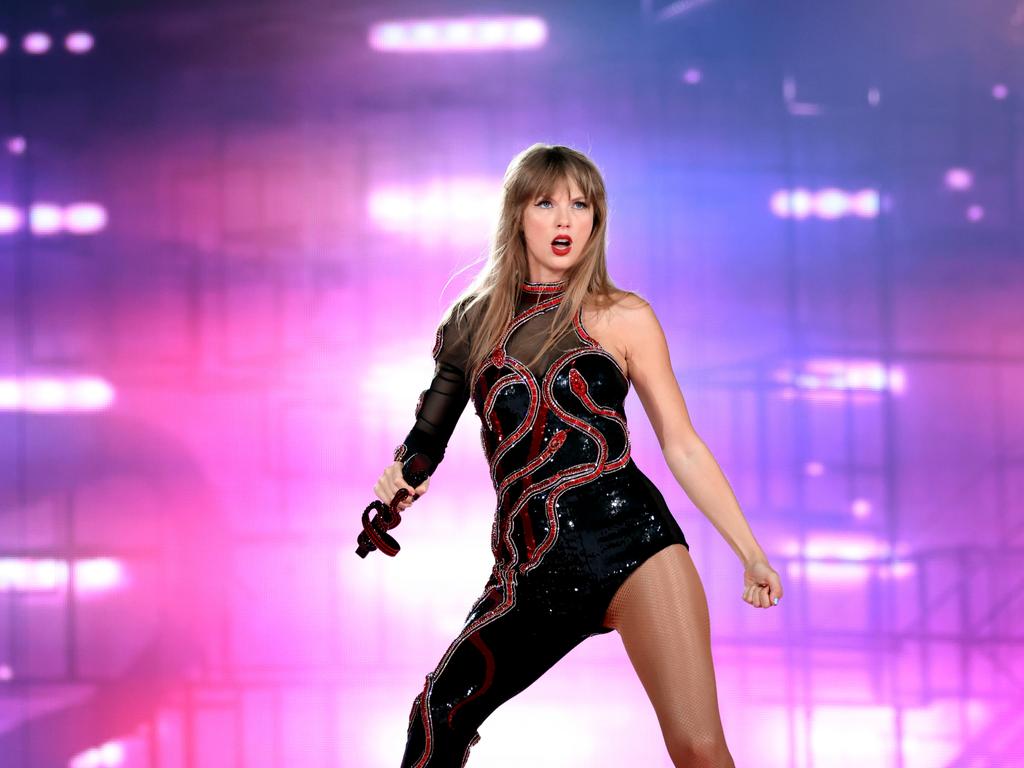 Taylor Swift performs onstage for the opening night of "Taylor Swift | The Eras Tour" at State Farm Stadium in Glensdale Arizona last month. Picture: Getty