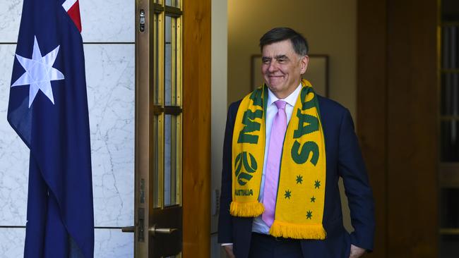 Australia's Chief Medical Officer Brendan Murphy at a press conference at Parliament House in Canberra. Picture: Luka Coch/AAP