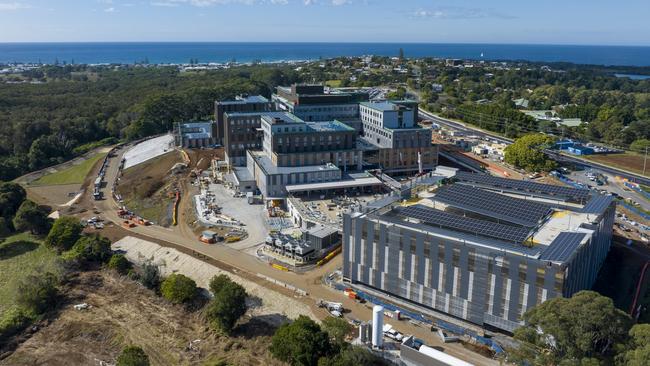 The hospital build well underway earlier this year.