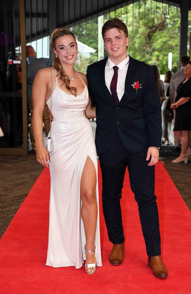 Brigitte and Caylen at Caloundra State High School formal. Picture: Patrick Woods.