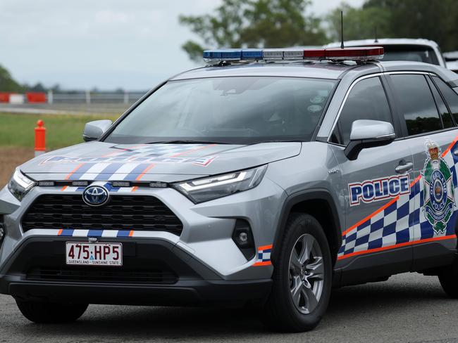 Deputy Premier Jarrod Bleijie and Police Minister Dan Purdie announce the new fleet of RAV4 police cars, Wacol. Picture: Liam Kidston