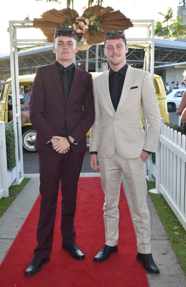 Cooper Smith and Liam Daley at the Caloundra State High School formal 2024.