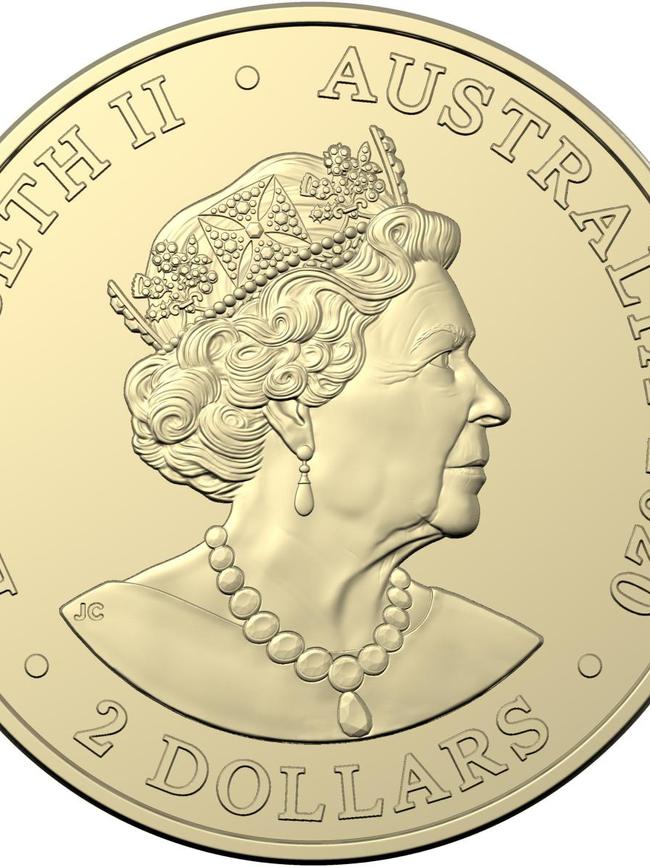 The back of the commemorative $2 coin released by the Royal Australian Mint.