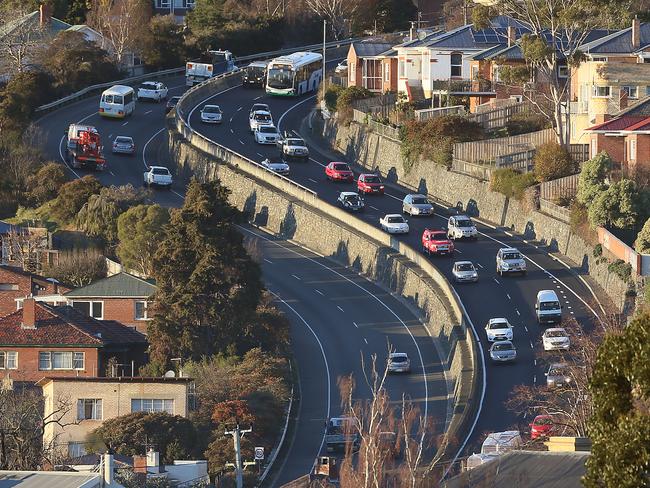 The State Government is planning a fifth lane on the Southern Outlet. Picture: SAM ROSEWARNE