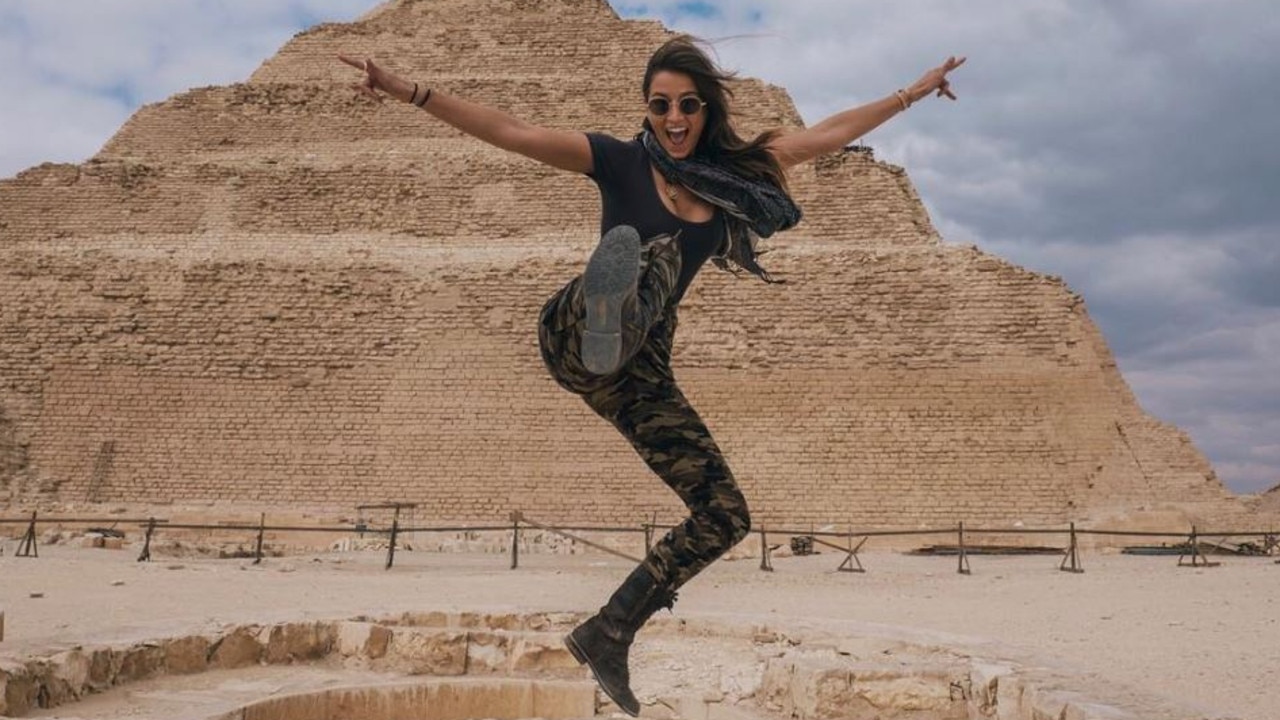 Lexie Alford visited Egypt earlier this year as part of her quest to visit every country in the world. Picture: Lexie Alford/Instagram