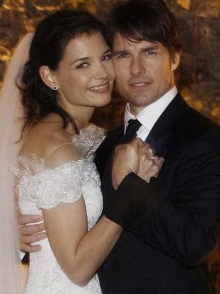 Tom Cruise and Katie Holmes at their wedding in 2006.  Picture:  Supplied