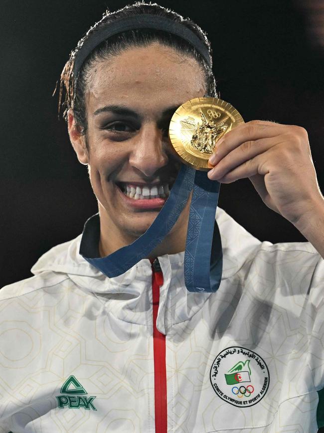 Imane Khelif’s former sparring partner has let rip with bizarre claims after the 2024 Paris Olympics. Picture: AFP