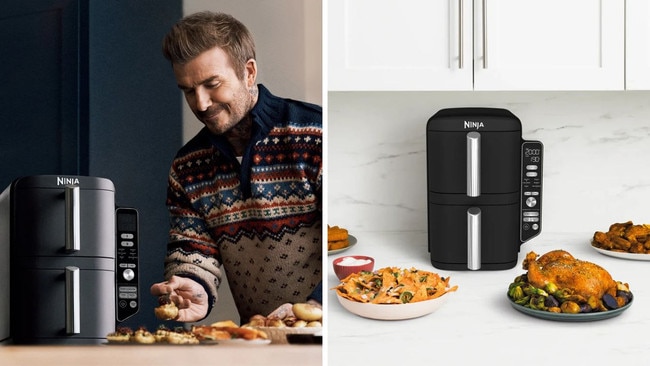 David Beckham cooks up seriously hot new holiday campaign. Picture: YouTube/Ninja Kitchen.