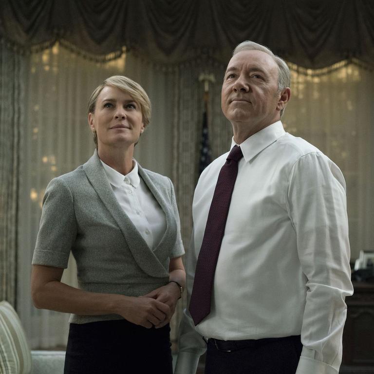 Kevin Spacey and Robin Wright play Francis and Claire Underwood in House of Cards.