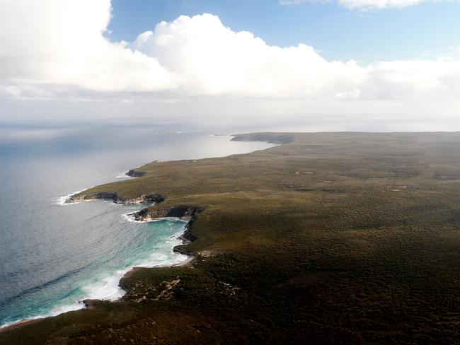 View over the south west coast of  Kangaroo Island riding with Kangaroo Island Helicopters, a new tourist experience in the island.