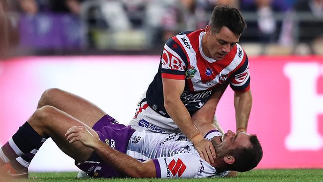 Melbourne’s clash with the Roosters will be another blockbuster clash. Picture: Brett Costello