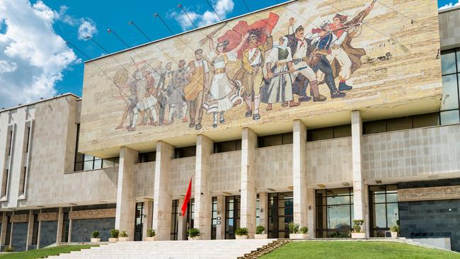 National Historical Museum at Skanderbeg Square in Tirana.