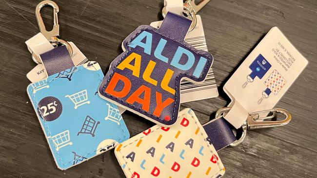 Aldi merch all day long. Picture: Benedict Brook/news.com.au