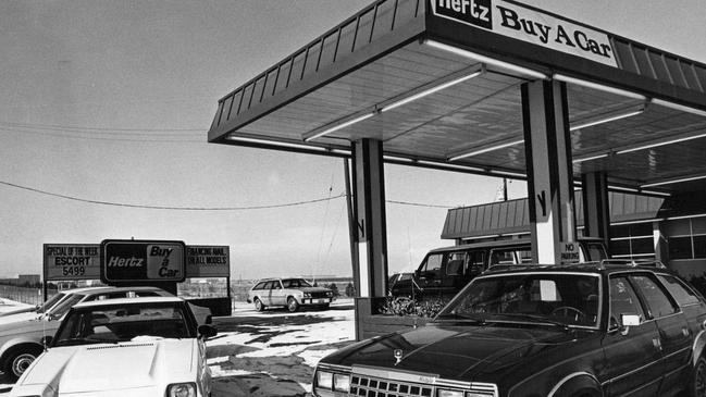 A Hertz yard in Denver in 1982. Picture: Getty Images.