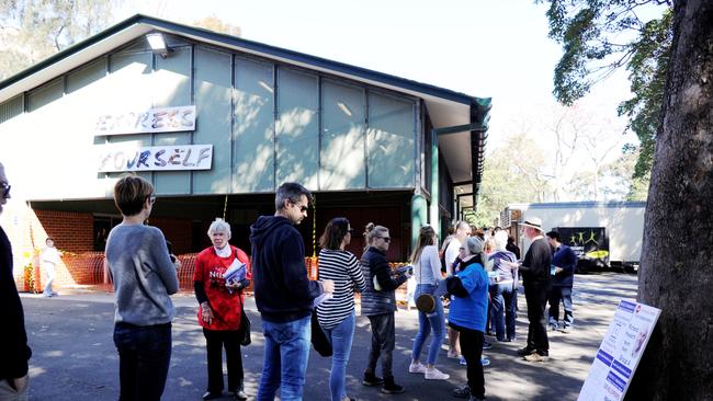 There were long lines all day at Randwick Public School.