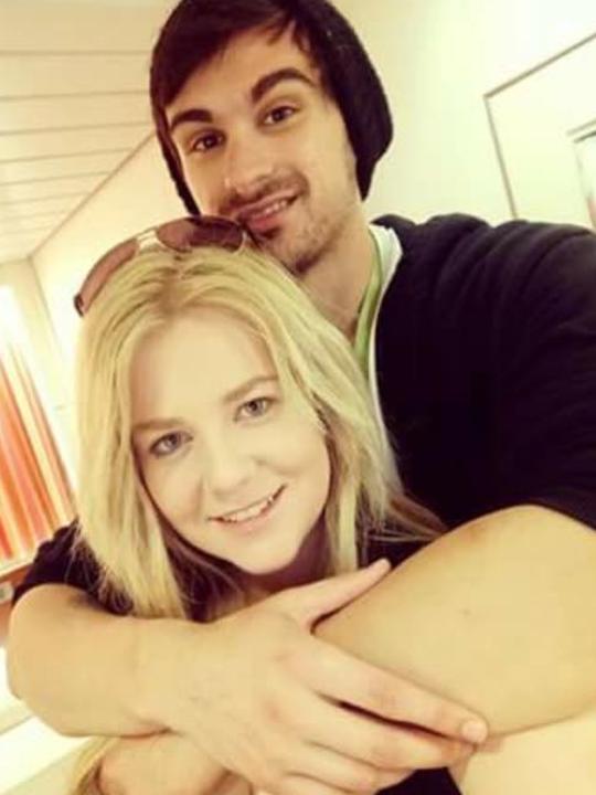 A Facebook photo of Cassie Sainsbury with her fiance Scott Broadbridge.