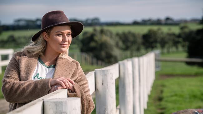 Emma became an ambassador for Nature One Dairy, a Melbourne-made baby formula brand. Picture: Jason Edwards