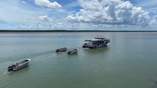 Some of Wild Barra Fisheries’ boats on the water. Picture: Facebook