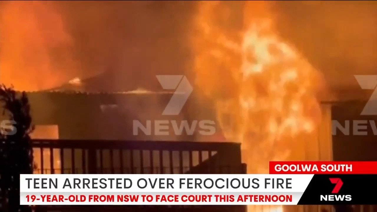 Teen arrested after $800k beach house destroyed by blaze (7NEWS)