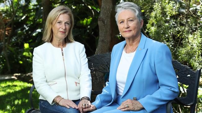 Kerryn Phelps and Jackie Stricker-Phelps speaking out about a letter sent from the Mardi Gras chief executive. Picture: John Feder