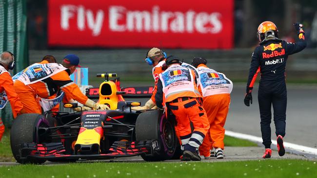 Max Verstappen retired from his third race in six due to a power unit issue.
