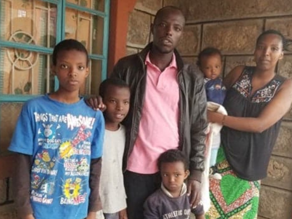 Alexis Chabakuru and his wife Jolie Nabahiga and their four children. Photo/Jerome Rugaruza