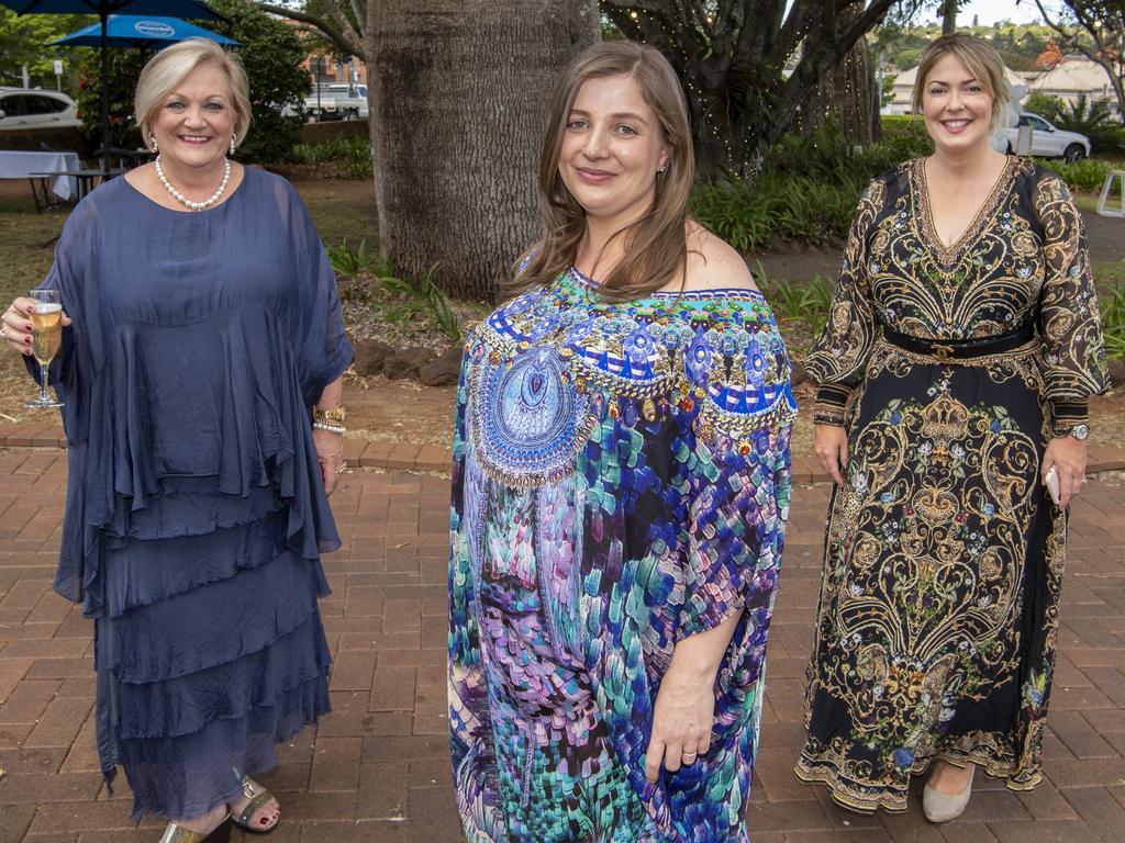 ( From left ) Rowena Hogan, Cara Sherman and Catherine Turnock at the Hogans Family Jewellers Ladies Diamond Luncheon 2020, Gips restaurant. Friday. 16th Oct 2020