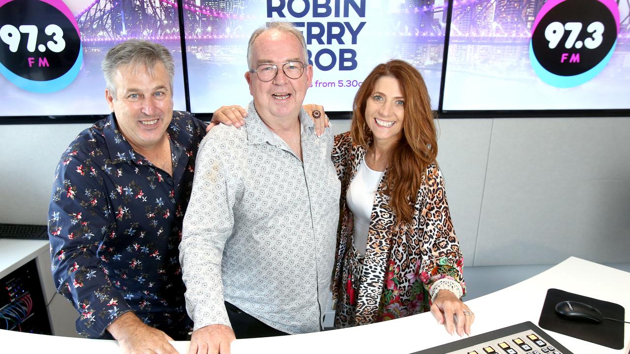 Terry Hansen, Bob Gallagher, Robin Bailey after Gallagher resigned from the 97.3 breakfast show, which he has hosted since 2006, Milton, Friday 3rd December 2021. Photo: Steve Pohlner