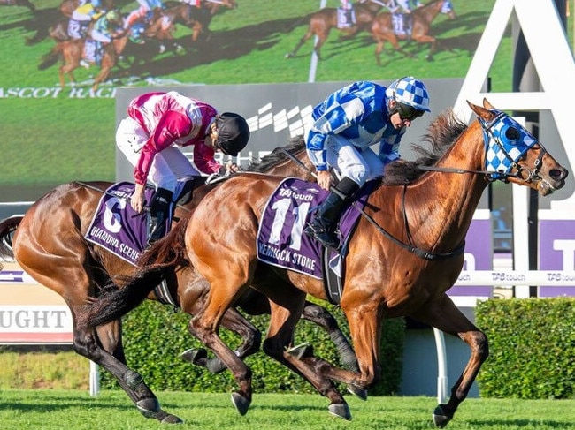 Hemlock Stone causes a huge boilover to win the Group 1 Perth Cup Picture: Western Racepix