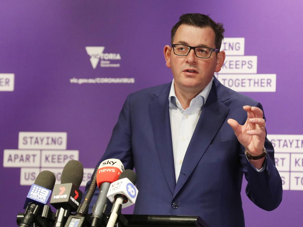 Premier Dan Andrews said thousands of Victorians are still going out even when they’re waiting to hear if they’ve tested positive for coronavirus. Picture: David Crosling