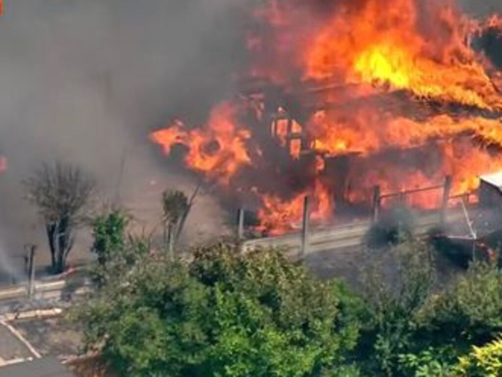 Parts of Britain have seen severe fires after the country recorded its hottest ever day. Picture: Sky News.