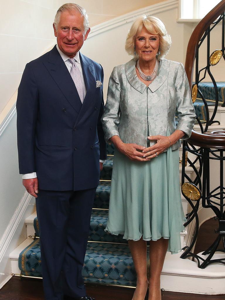 2017: Then Prince Charles, Prince of Wales and Camilla, Duchess of Cornwall attend a Music & Words for a Spring Evening at Hillsborough Castle during their visit to Northern Ireland on May 9, 2017 in Hillsborough, County Down, Northern Ireland. (Photo by Liam McBurney – WPA Pool/Getty Images)