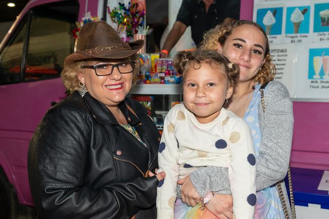 Maria Silveria, Veronica Fenech and Tayella Silveria from North Mackay at the NQ's Rock'N Country 2022.Picture: Michaela Harlow