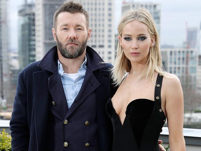 After the controversy of Jennifer Lawrence’s dress at a Red Sparrow photo call in London, Joel Edgerton says his co-star can take care of herself. Picture: John Phillips/John Phillips/Getty Images