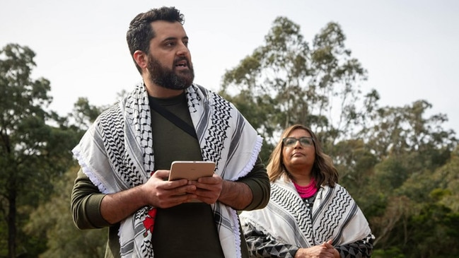 Poet Omar Sakr with NSW Greens senator Mehreen Faruqi. Picture: Instagram