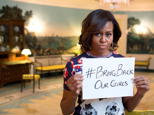 Bring Back Our Girls Campaign CelebritiesMichelle Obama - Our prayers are with the missing Nigerian girls and their families. It's time to #BringBackOurGirls. -mo Picture: FLOTUS Twitter