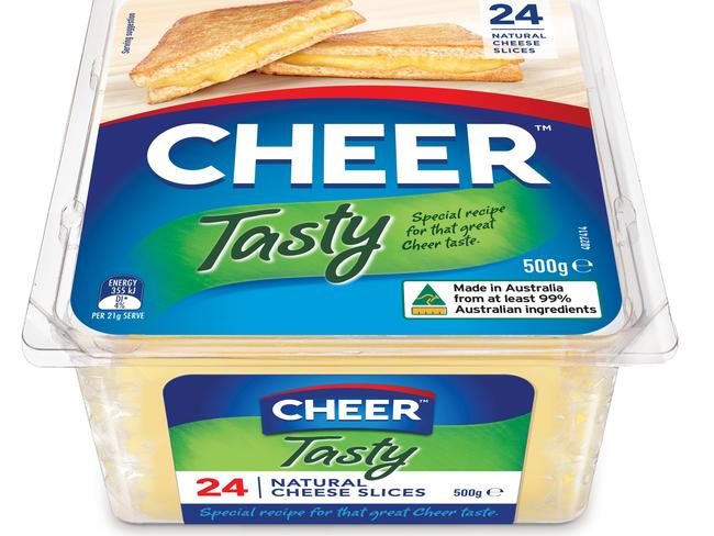 Coon cheese will appear in stores as Cheer cheese from July this year. Picture: Supplied