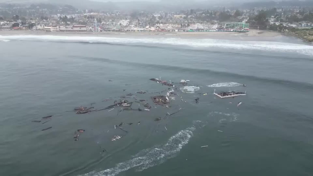 Partial Collapse Of Santa Cruz Pier Leaves ‘Broken Pieces’ Floating In ...