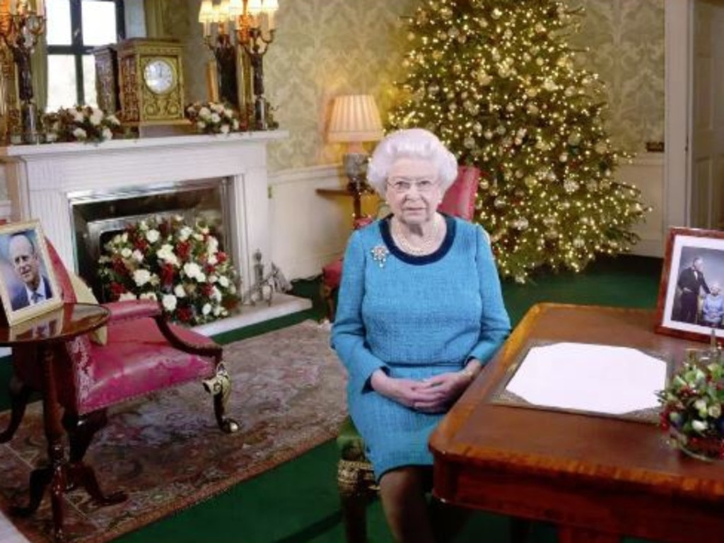 The Queen loves a good Christmas decoration. Picture: AFP