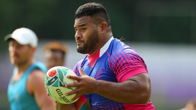 Prop Taniela Tupou at training. Picture: Getty Images