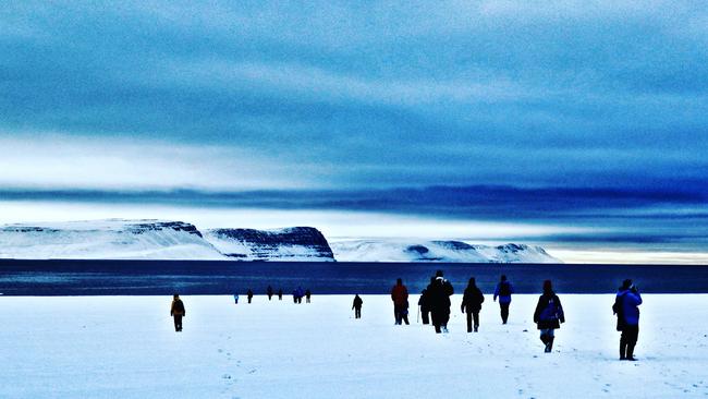 Ocean Endeavour cruise, trekking in the Northwest Passage. Picture: Kendall Hill