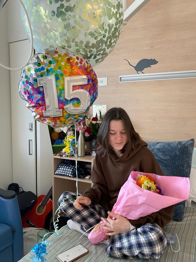 Katya spent her 15th birthday in hospital for anorexia nervosa. Picture: Supplied