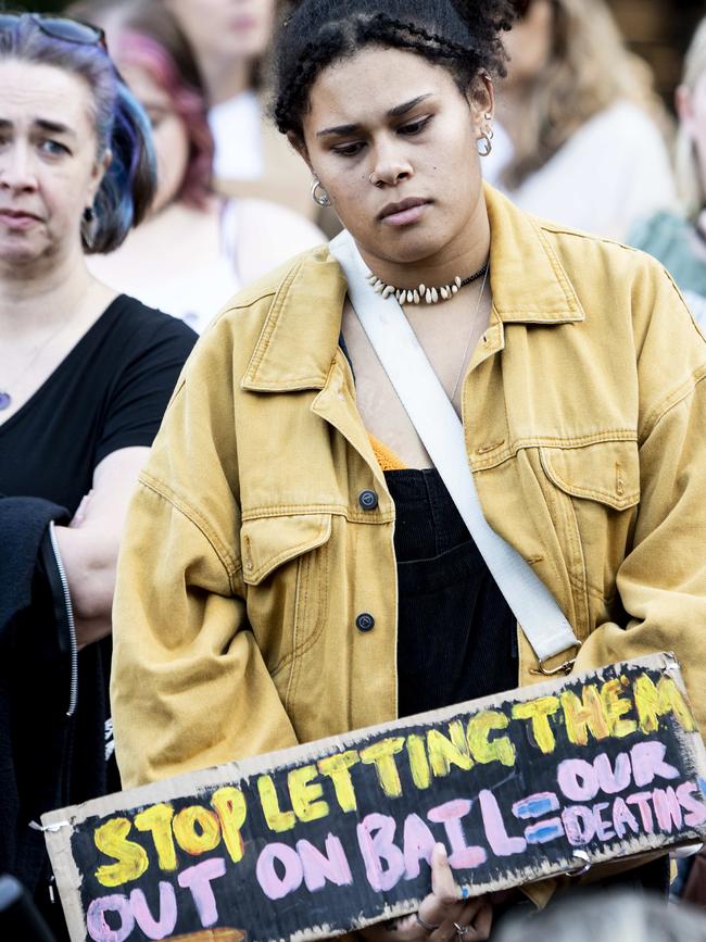 The "No More! National Rally Against Violence march in Sydney on Saturday. Picture: NCA NewsWire/Monique Harmer.